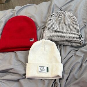 Herschel Supply Company Cream Fold-Over Beanie